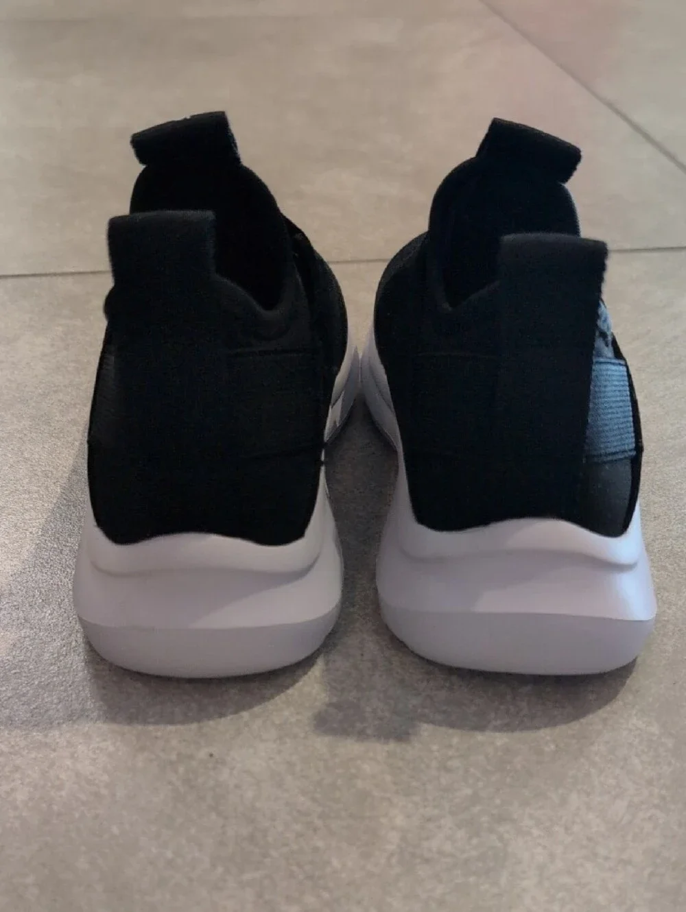 NEW Skechers Kids Black and White Slip-On Athletic Sneakers